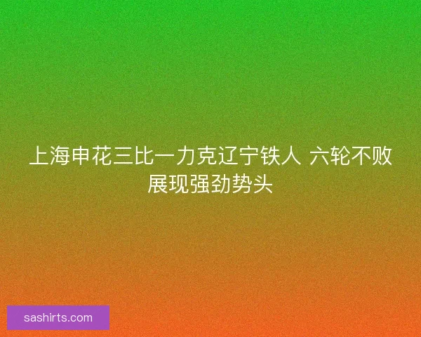 上海申花三比一力克辽宁铁人 六轮不败展现强劲势头